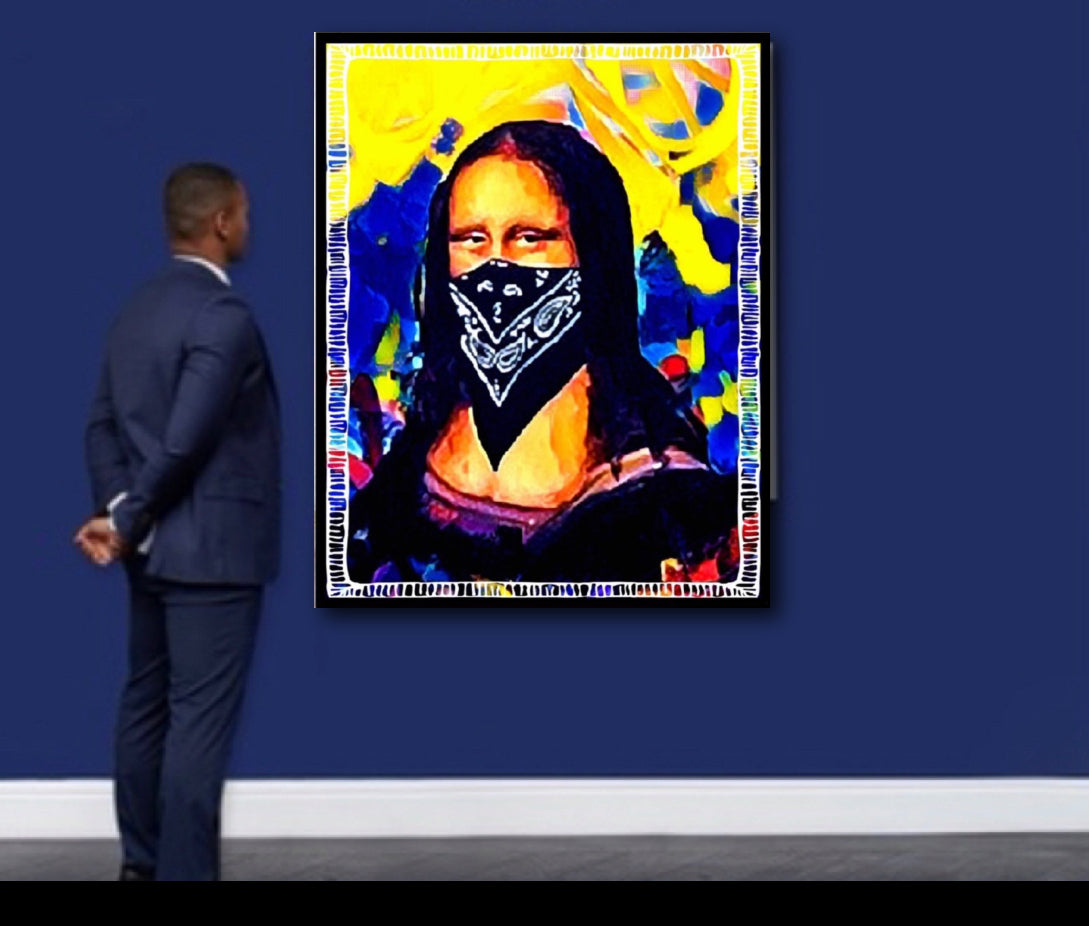 The Mona Lisa 2019  canvas print wall hanging comes ready to hang Size 50x60cm