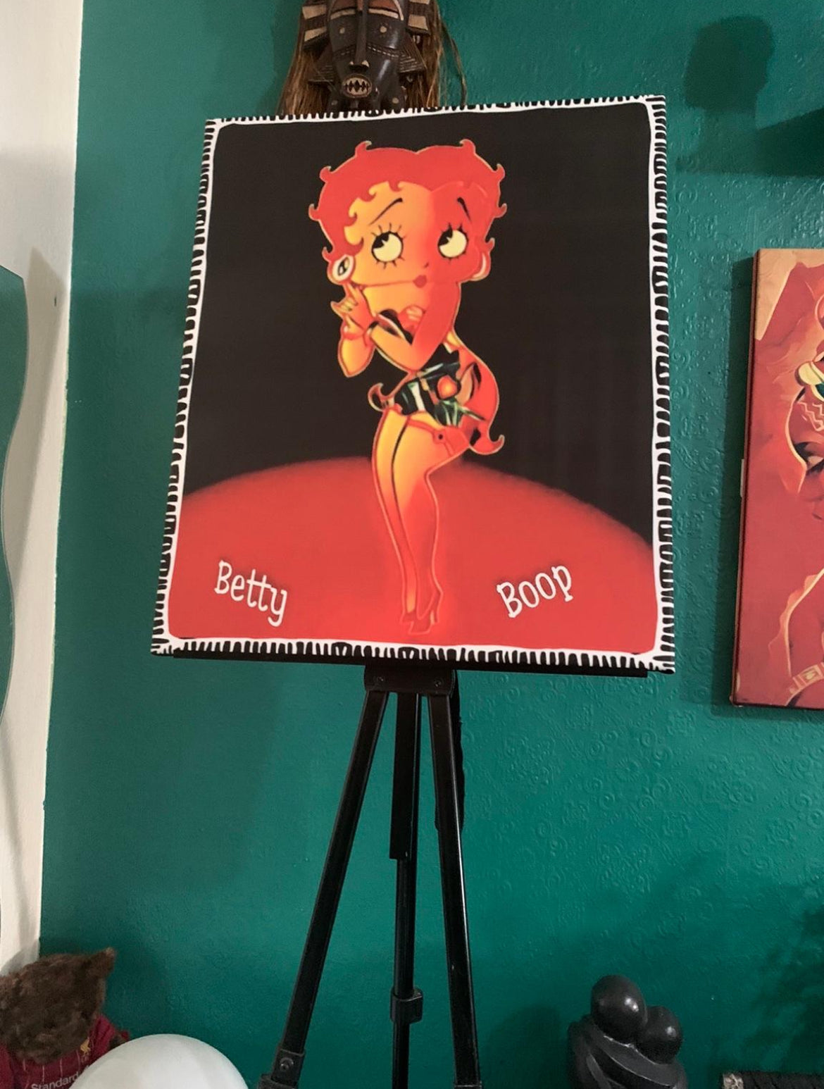 An amazing Betty Boop canvas wall hanging ready to display ~ By Remi Okuleye