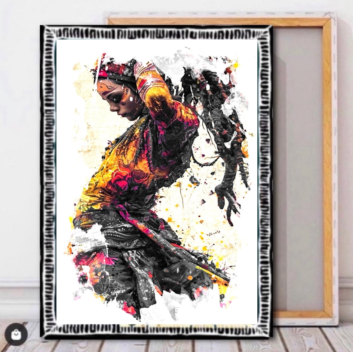 African Art Poster canvas print wall hanging ready to display: Size 50x70 cm ~Remi Okuleye limited Edition