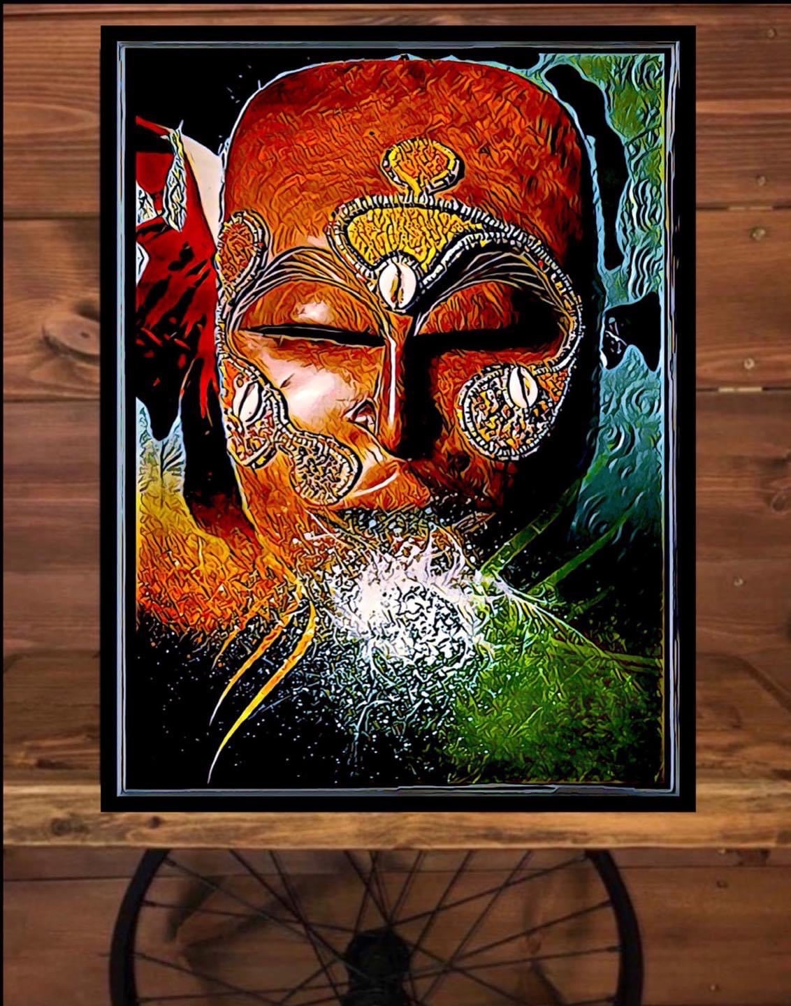 An original design African Art canvas print wall hanging size 50x60 ~By Remi Okuleye