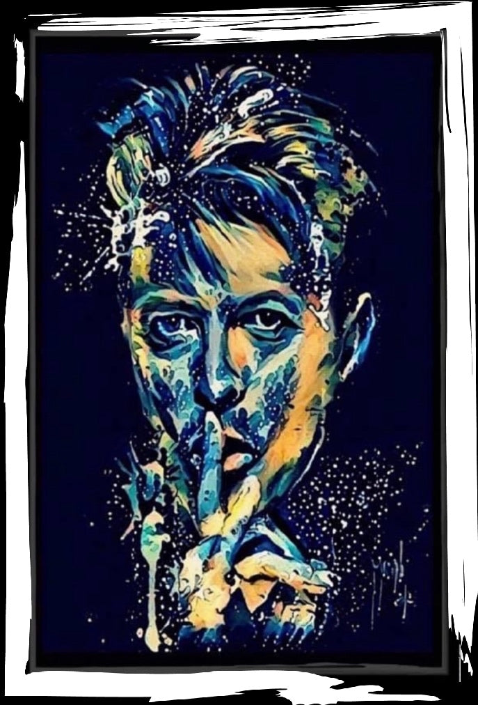 David Bowie canvas print wall hanging ready to display Size 50x80cm