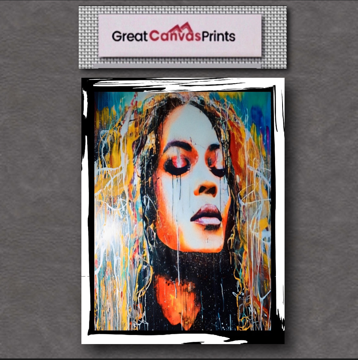 Beyonce graffiti canvas print wall hanging ready to display Size 50x60 cm