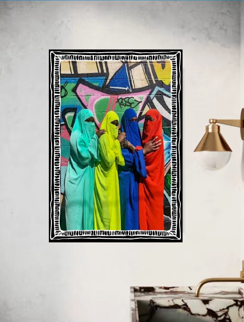 Ethnic women canvas print wall hanging (new) Designed and produced by ~Remi Okuleye