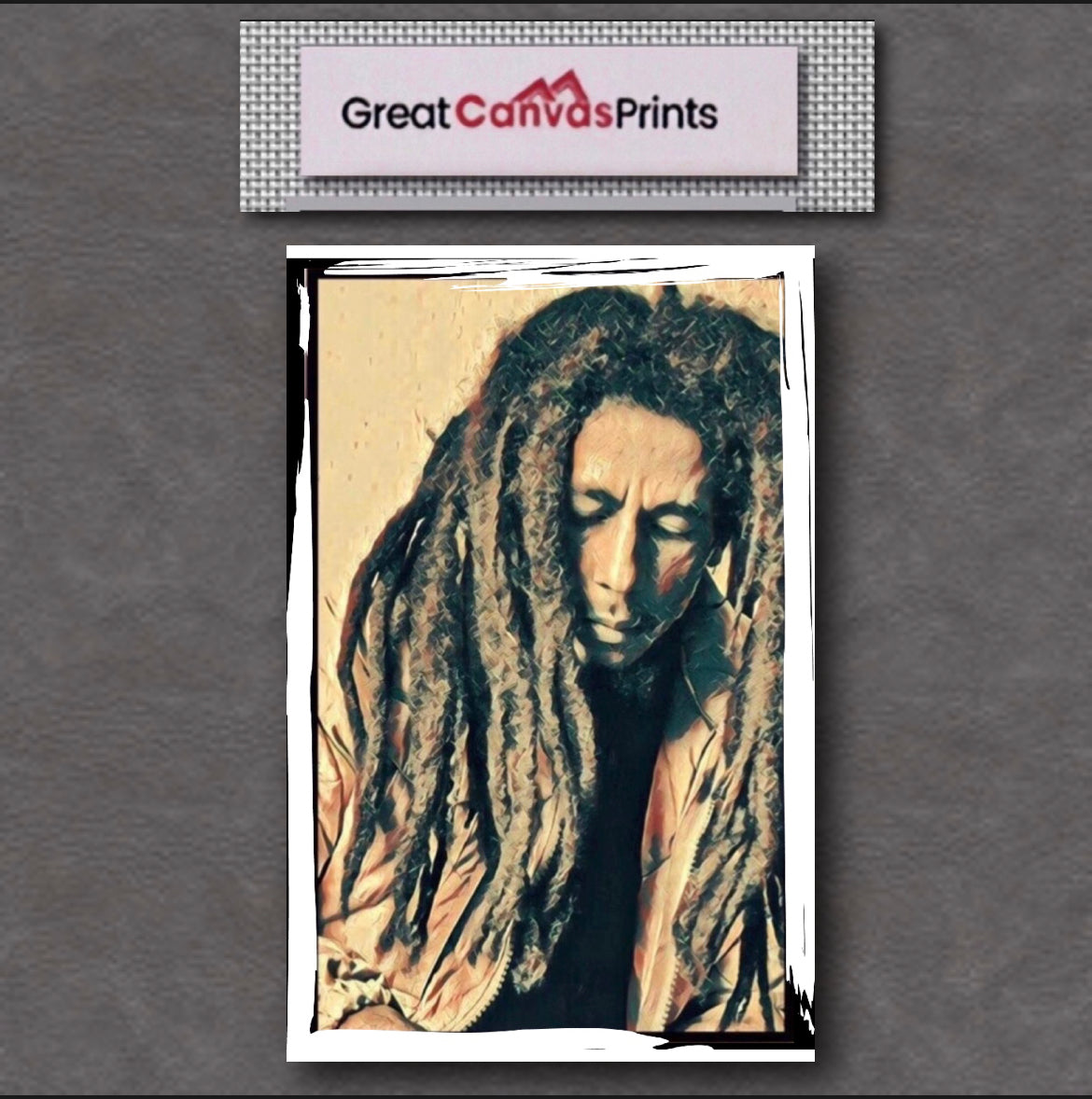 Bob Marley Canvas print wall hanging original design size 50x80 cm