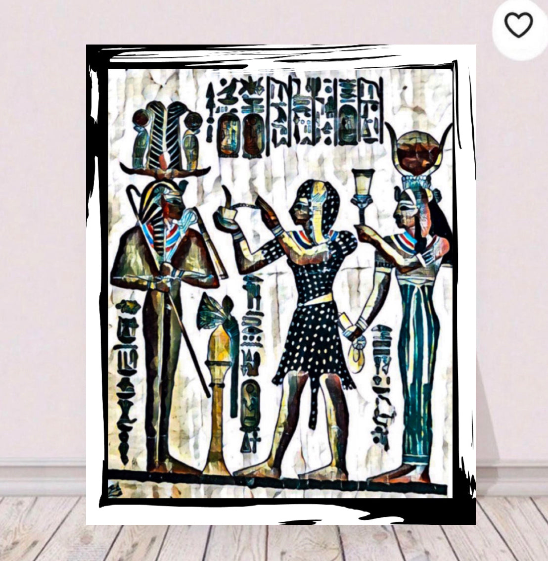 Ancient Egyptian canvas print wall hanging ready to display : 50x60cm~By Remi Okuleye