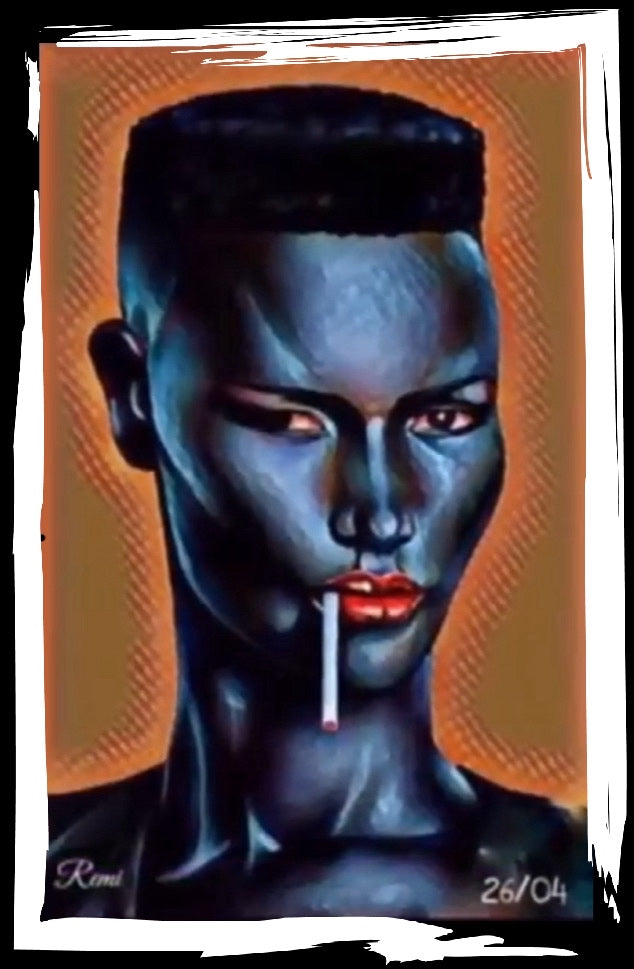 An amazing GRACE JONES canvas print wall hanging ready to display: Size 50x80 cm ~ Remi Okuleye