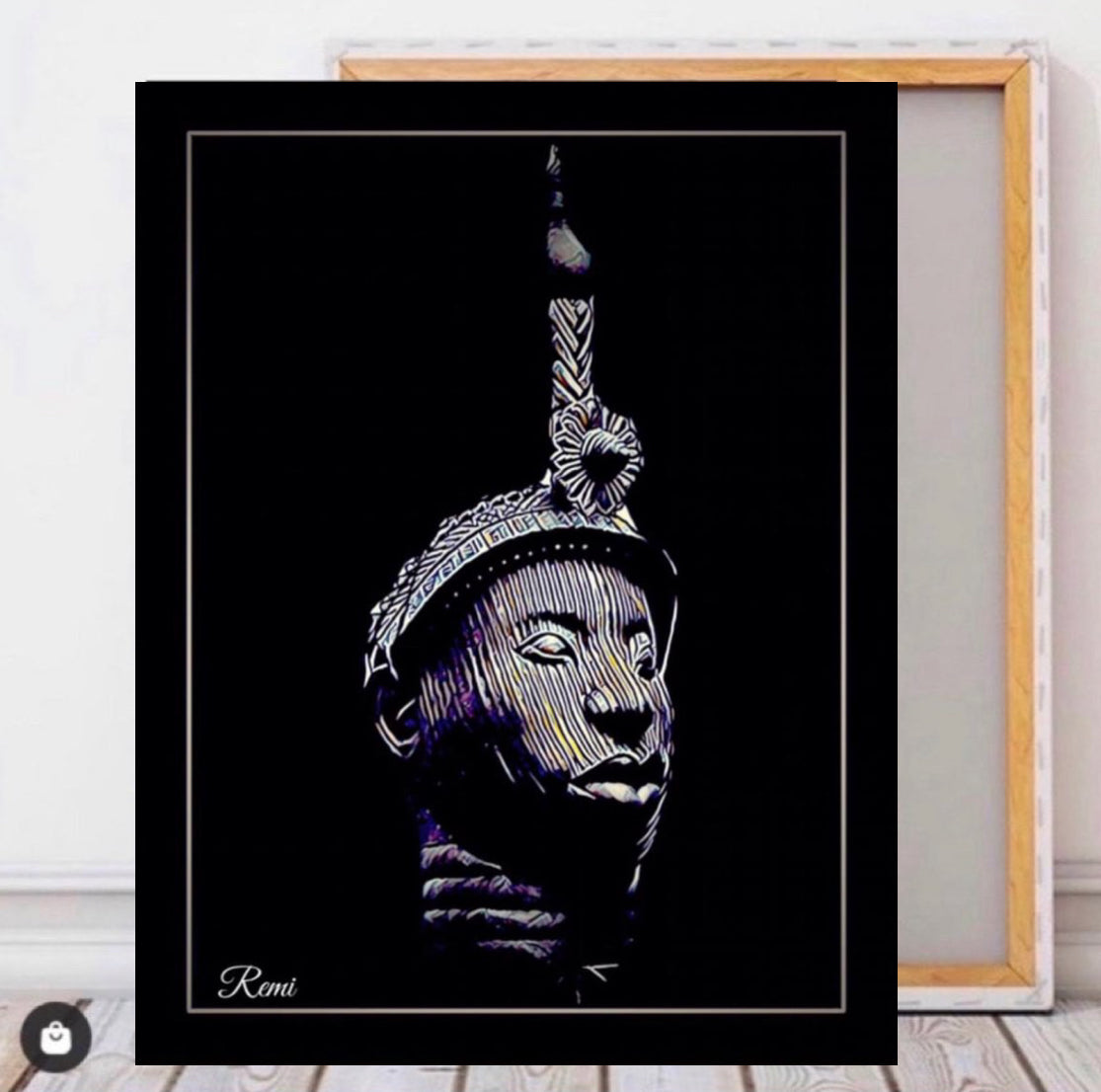 Ancient yoruba deity oduduwa Canvas canvas print wall hanging Size 50x60cm