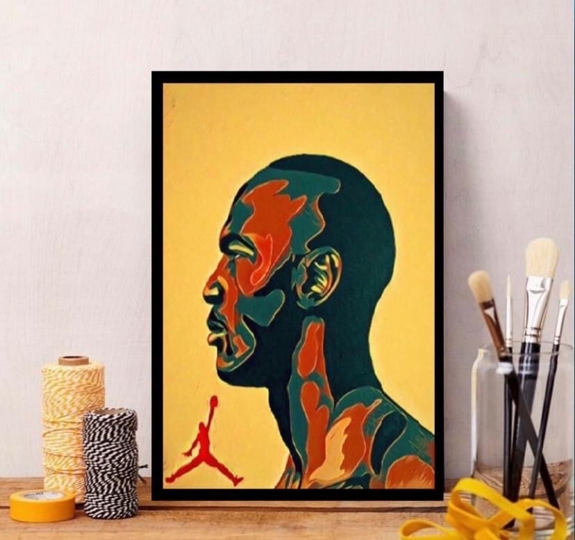 Original design Michael Jordan canvas print wall hanging ready to display ~ by Remi Okuleye