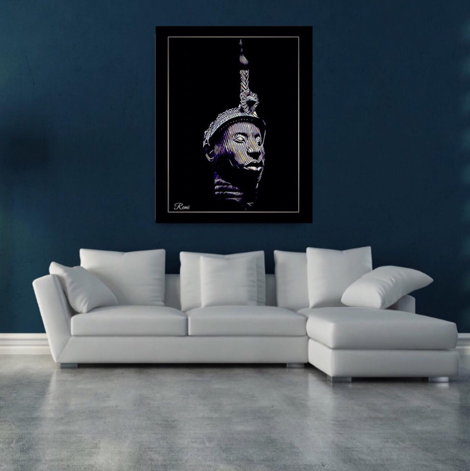 Ancient yoruba deity oduduwa Canvas canvas print wall hanging Size 50x60cm