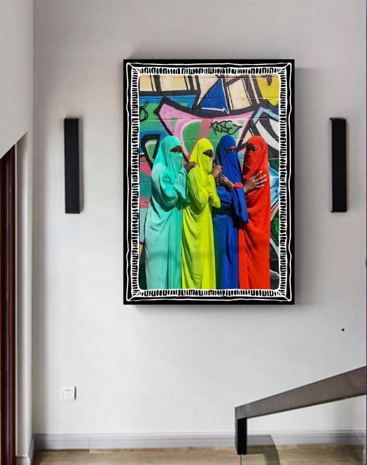 Ethnic women canvas print wall hanging (new) Designed and produced by ~Remi Okuleye