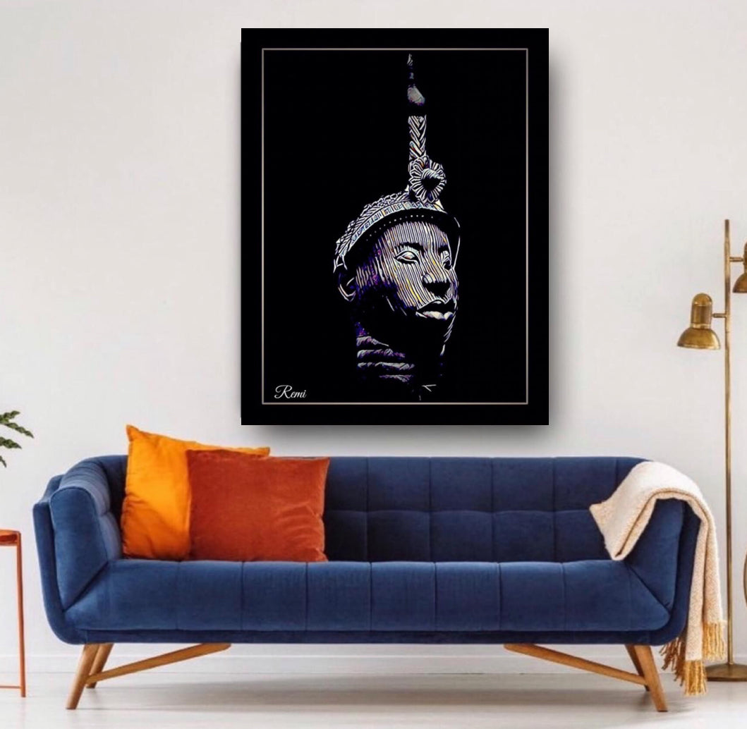 Ancient yoruba deity oduduwa Canvas canvas print wall hanging Size 50x60cm