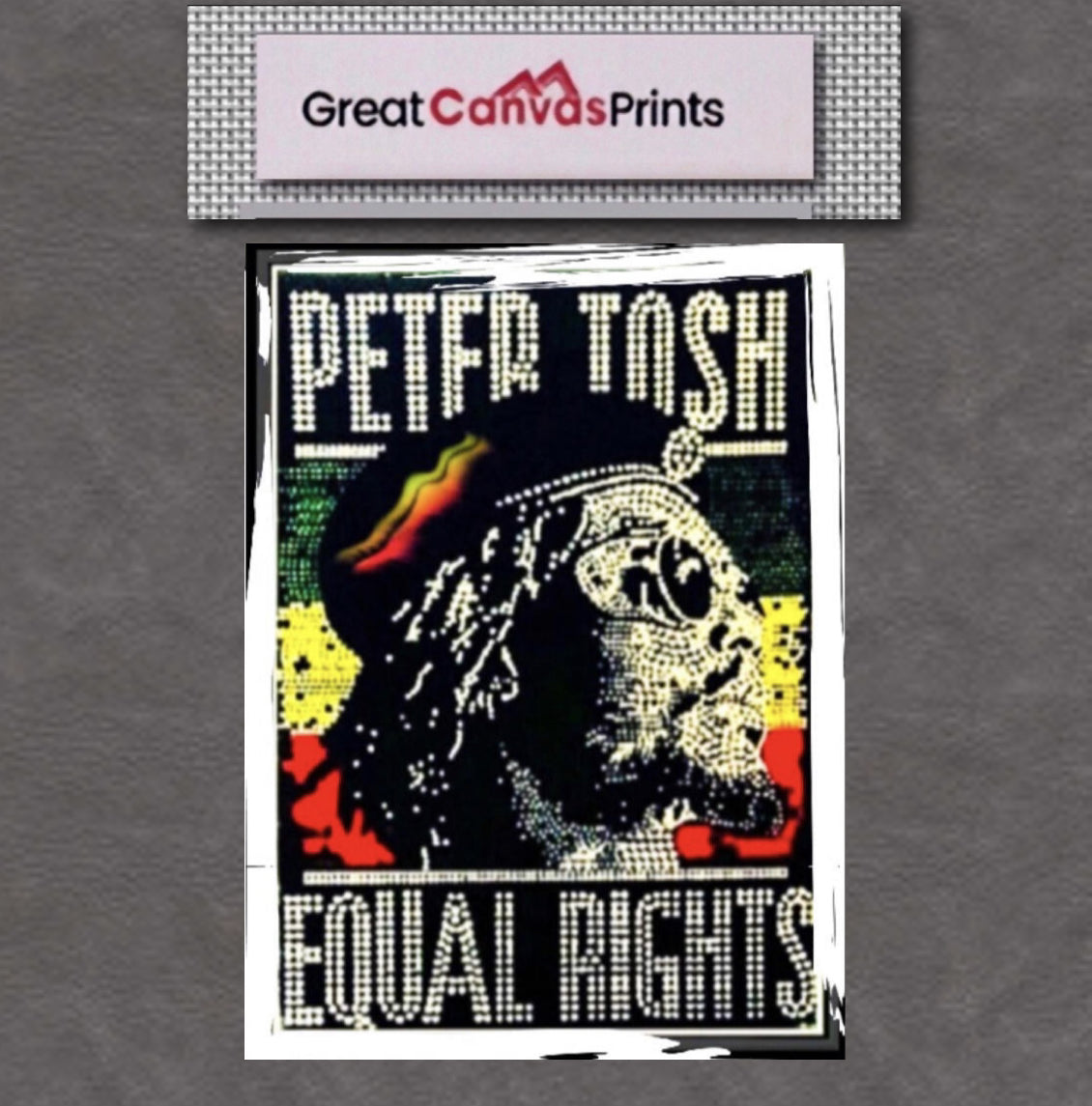 Peter Tosh Canvas Print Wall Hanging comes ready to display Size 50x60 cm