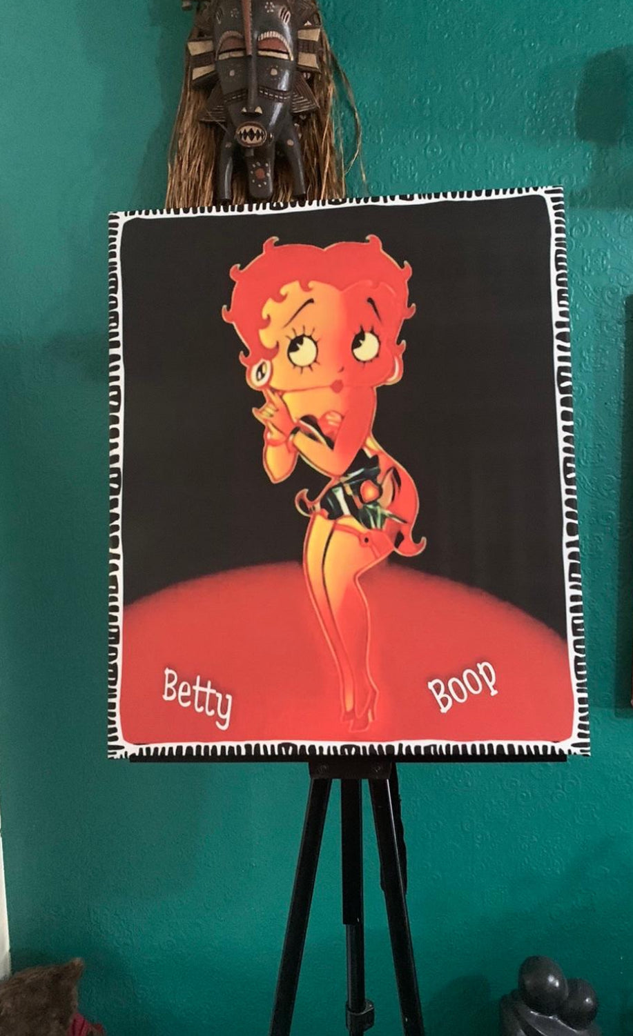 An amazing Betty Boop canvas wall hanging ready to display ~ By Remi Okuleye