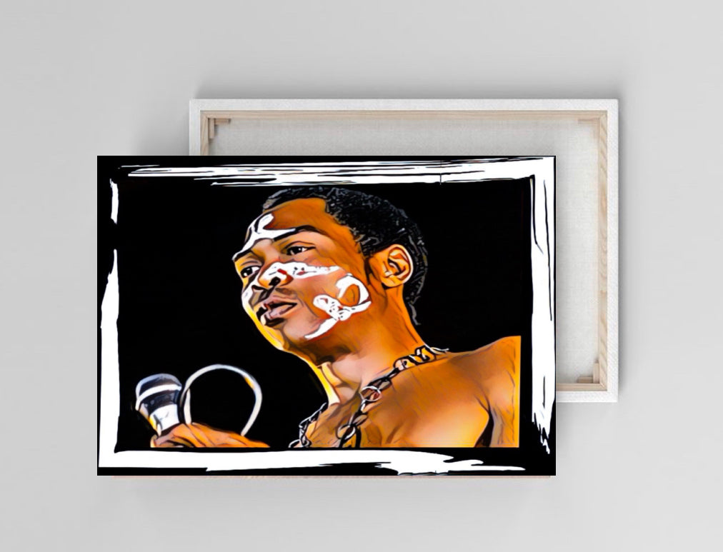 A Fela Kuti Canvas Print Wall Hanging ready to display Size 50x80~ Remi