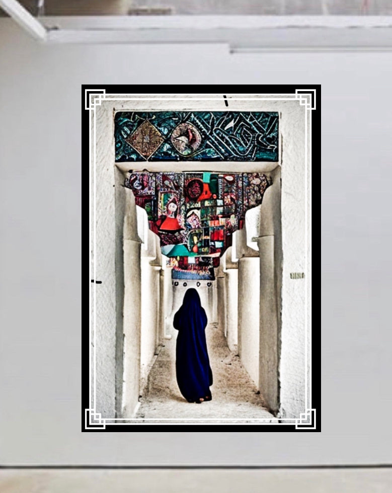 Limited edition ethnic(Palestinian)canvas print wall hanging comes ready to display Size 50x80 cm : by Remi Okuleye