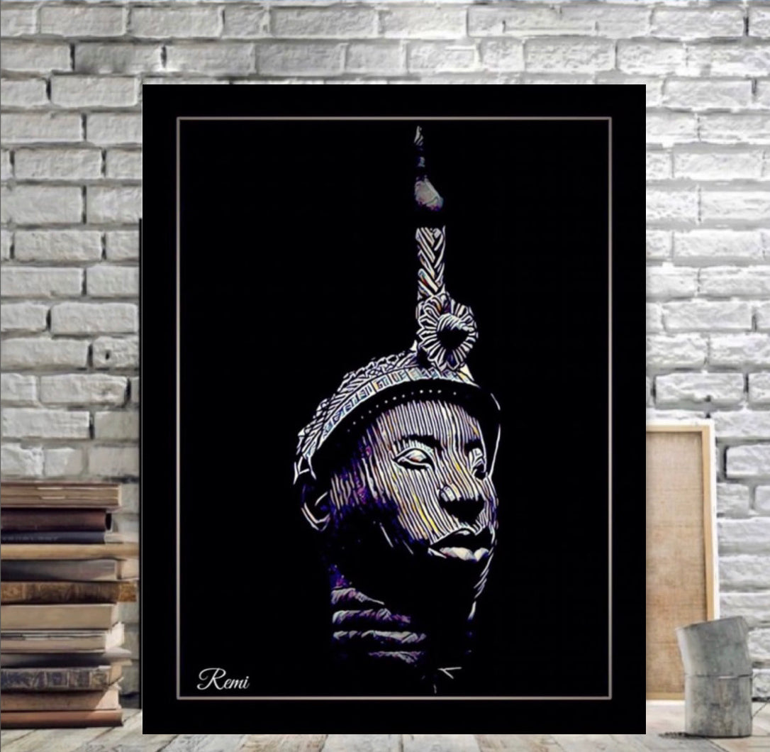 Ancient yoruba deity oduduwa Canvas canvas print wall hanging Size 50x60cm