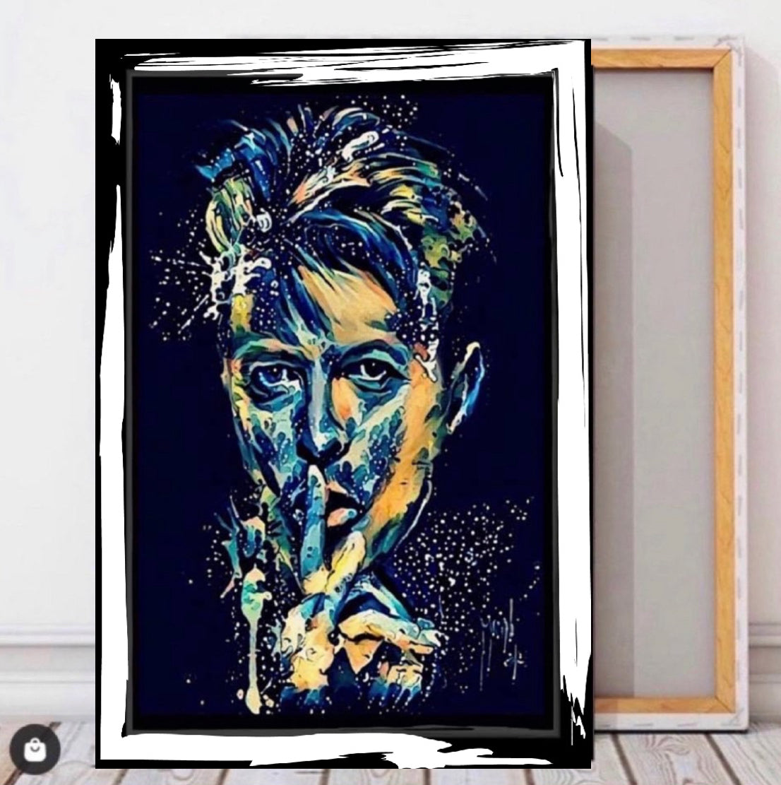 David Bowie canvas print wall hanging ready to display Size 50x80cm