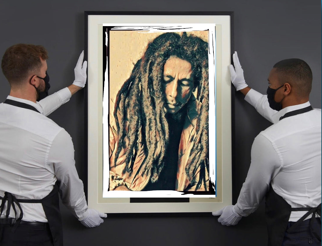 Bob Marley Canvas print wall hanging original design size 50x80 cm