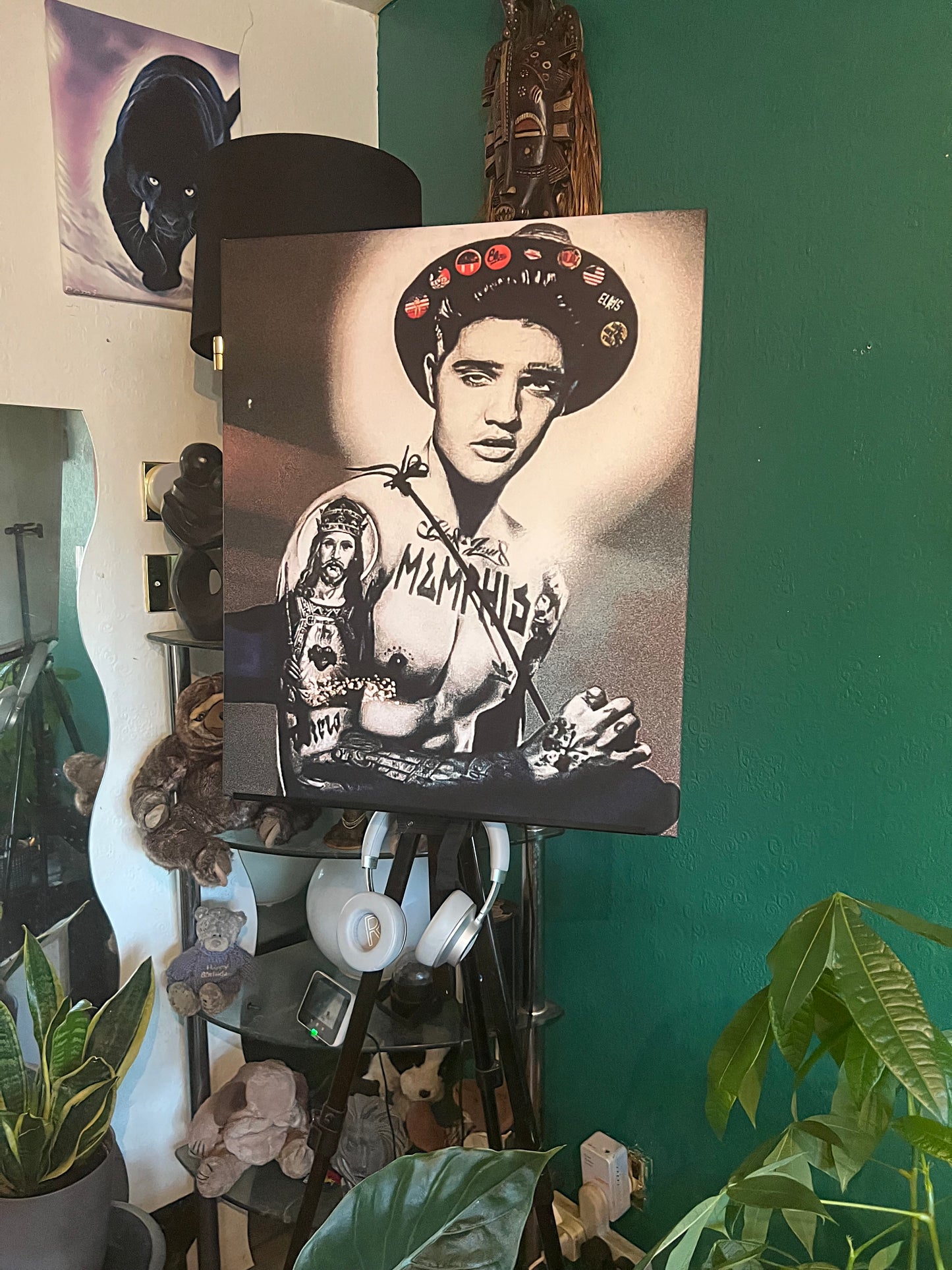 An amazing Elvis Presley Canvas Print Wall Hanging Ready to display Size 50x70 cm