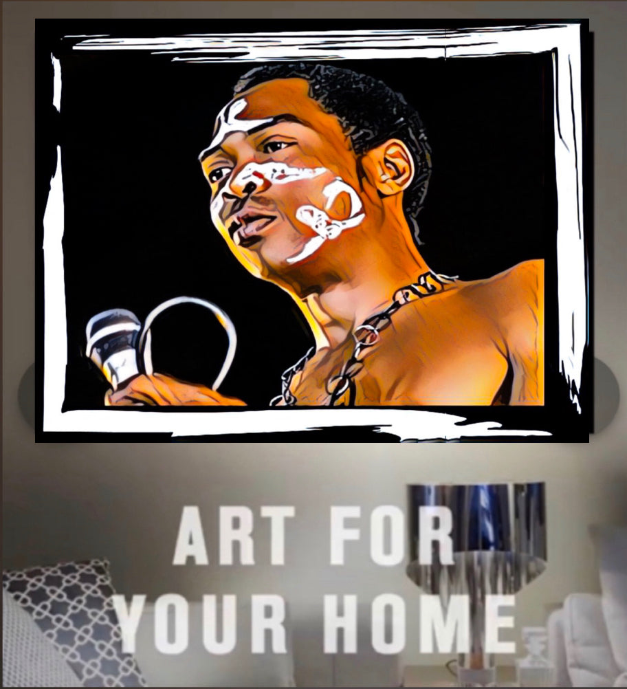 A Fela Kuti Canvas Print Wall Hanging ready to display Size 50x80~ Remi