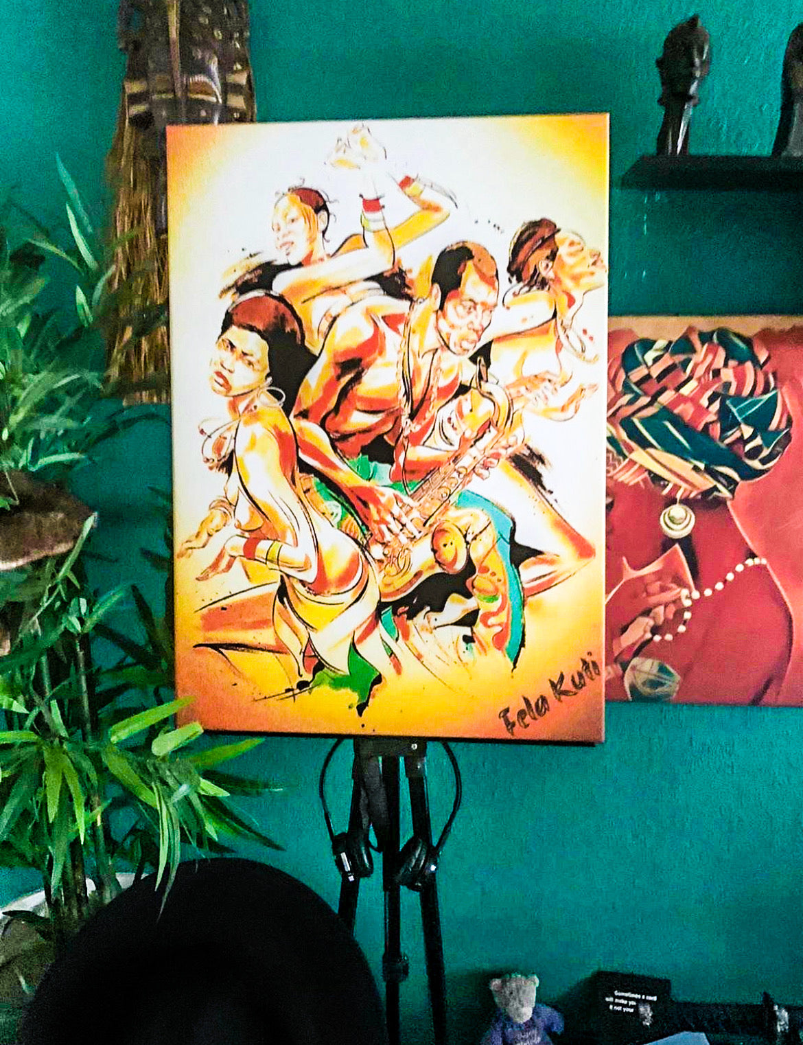 Fela Kuti canvas print wall hanging comes ready to display Size 50x60 cm