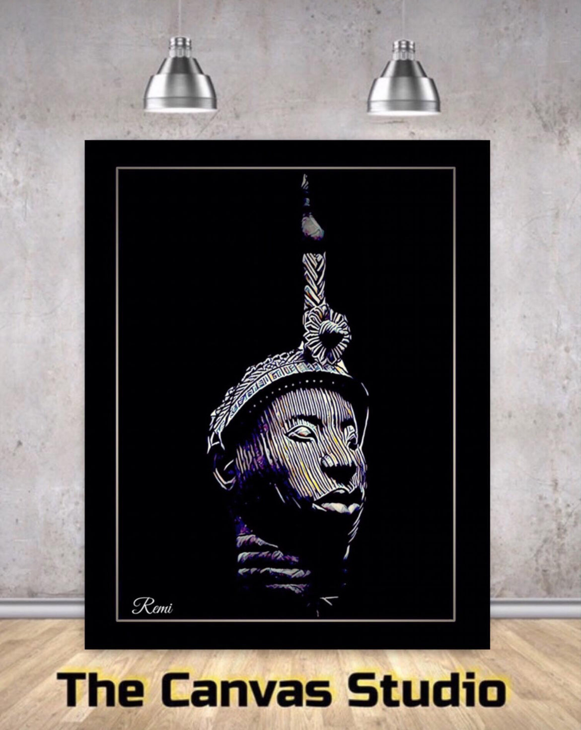 Ancient yoruba deity oduduwa Canvas canvas print wall hanging Size 50x60cm