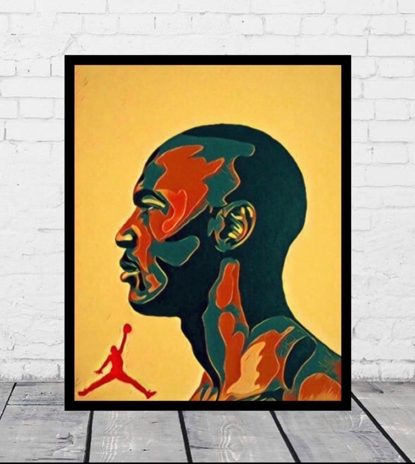 Original design Michael Jordan canvas print wall hanging ready to display ~ by Remi Okuleye