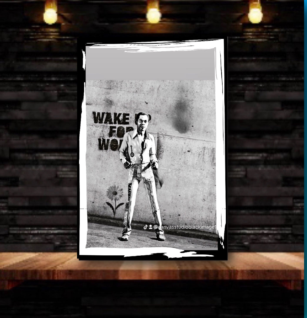 Banksy inspired Fela Kuti Canvas Print wall hanging ready to display