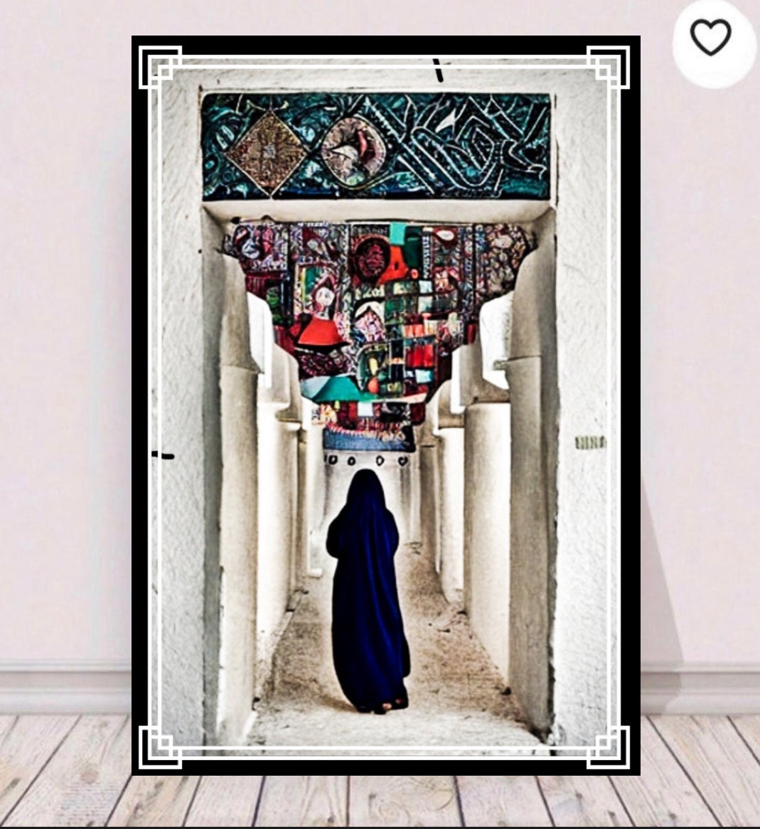 Limited edition ethnic(Palestinian)canvas print wall hanging comes ready to display Size 50x80 cm : by Remi Okuleye