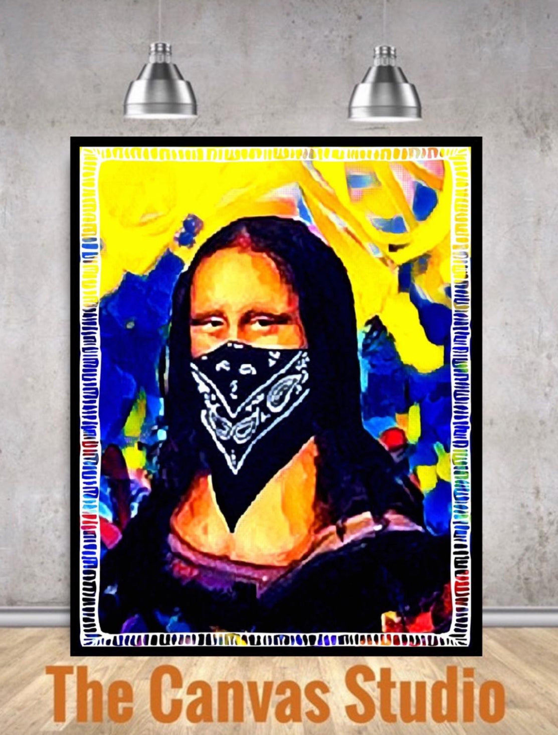 The Mona Lisa 2019  canvas print wall hanging comes ready to hang Size 50x60cm