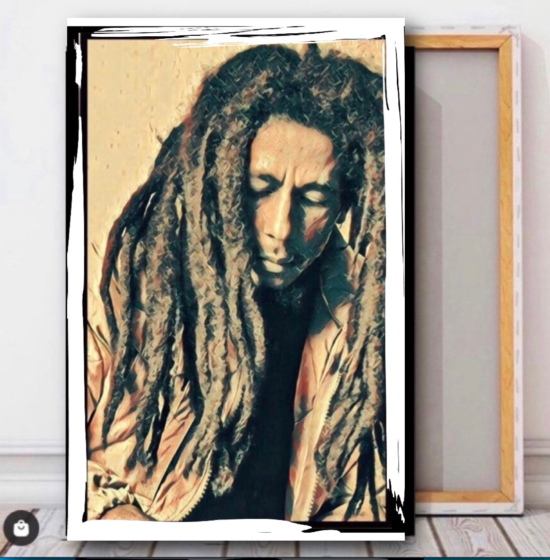 Bob Marley Canvas print wall hanging original design size 50x80 cm