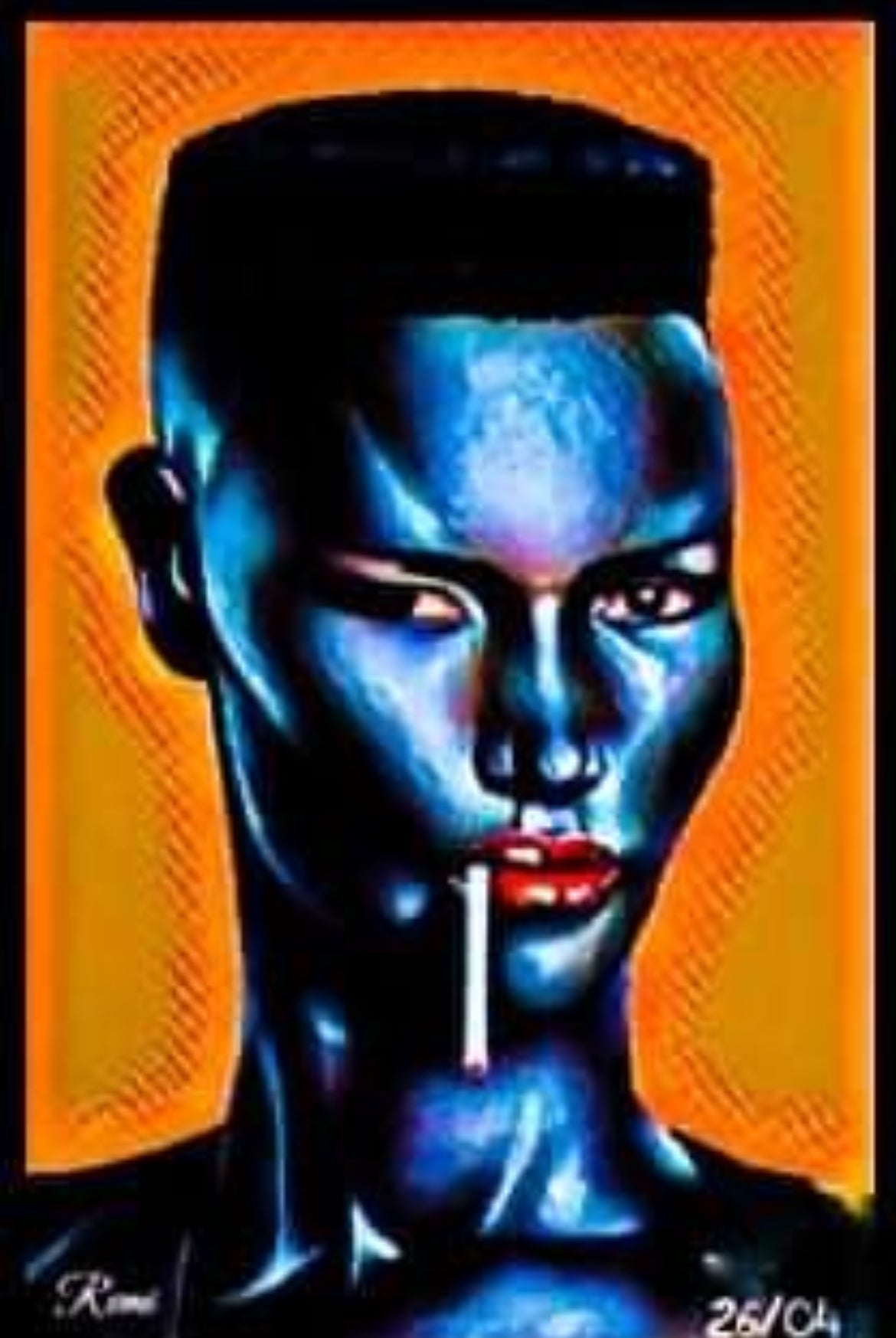 Grace Jones Canvas Print Wall Hanging ready to display limited edition Size 50x70 cm design by Remi Okuleye