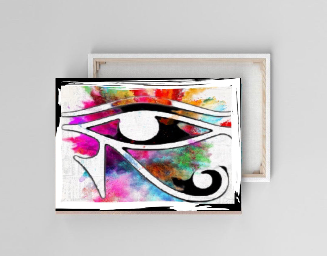 Eye of Horus canvas print wall hanging ready display size 70x50