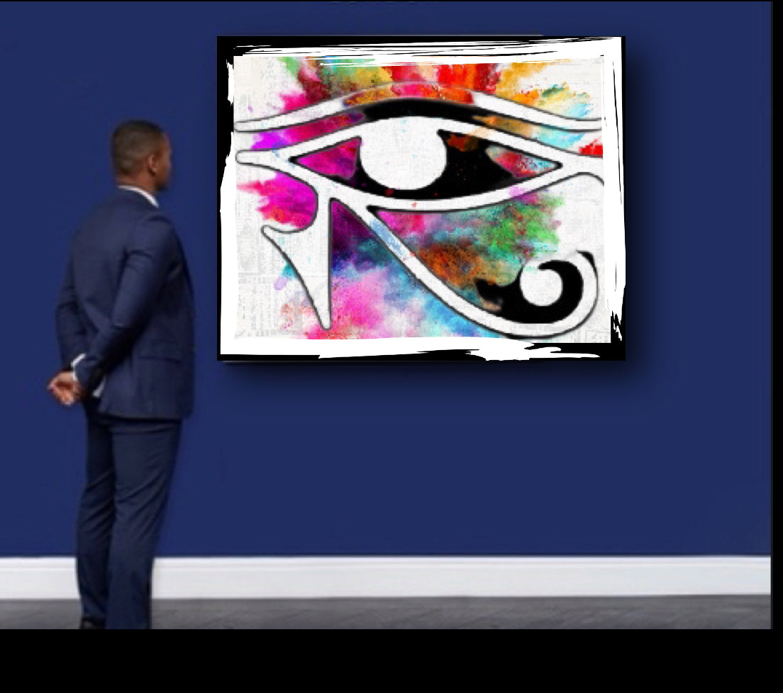 Eye of Horus canvas print wall hanging ready display size 70x50