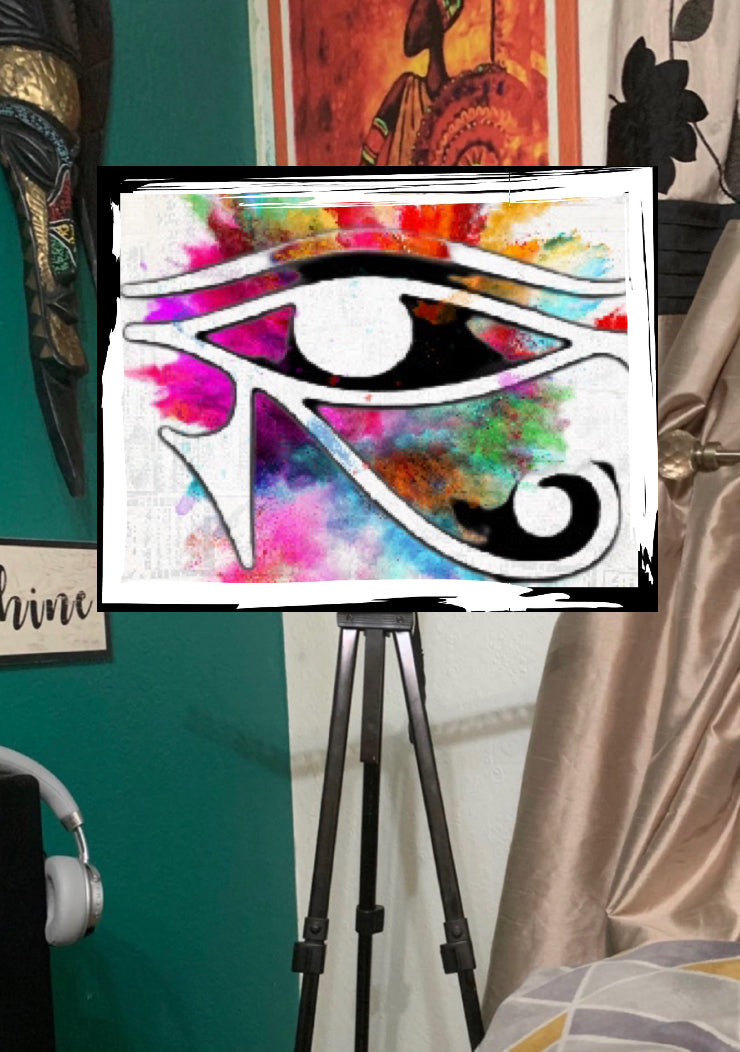 Eye of Horus canvas print wall hanging ready display size 70x50