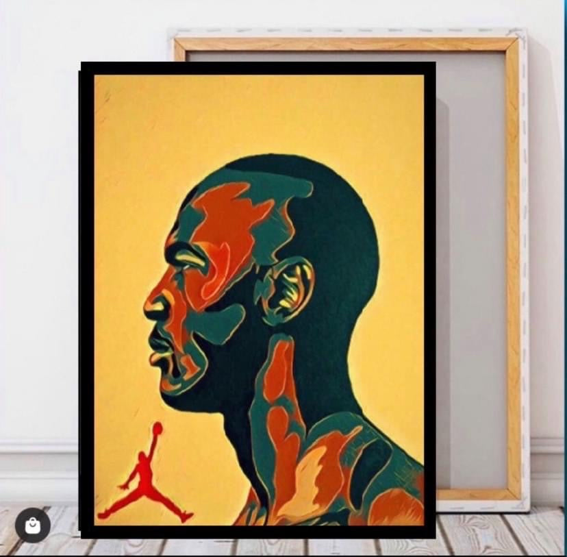 Original design Michael Jordan canvas print wall hanging ready to display ~ by Remi Okuleye