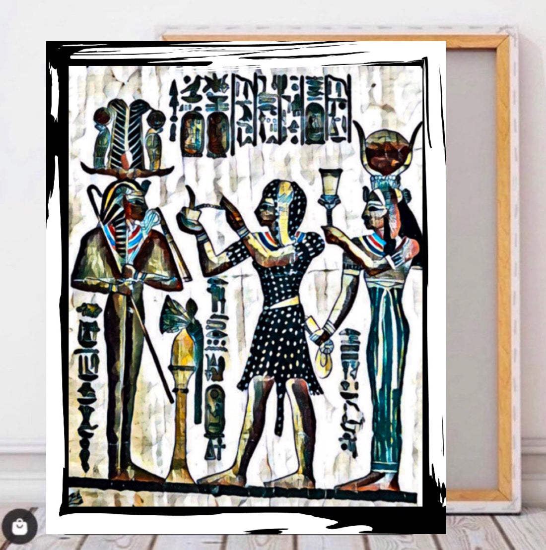 Ancient Egyptian canvas print wall hanging ready to display : 50x60cm~By Remi Okuleye