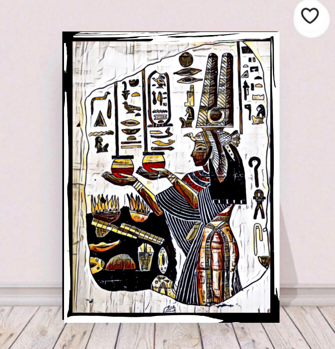 Ancient Egyptian canvas print wall hanging ready to display : 50x60cm~By Remi Okuleye