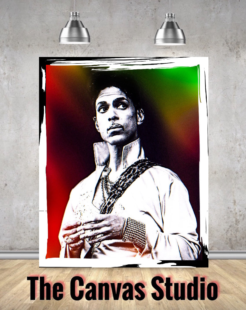 An amazing Prince Portrait Canvas Print 50x60 cm comes ready to display ~By Remi Okuleye