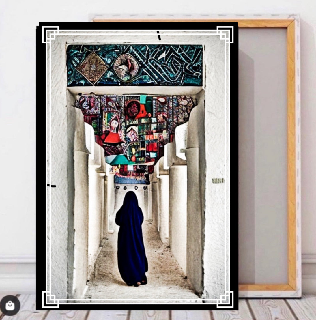 Limited edition ethnic(Palestinian)canvas print wall hanging comes ready to display Size 50x80 cm : by Remi Okuleye