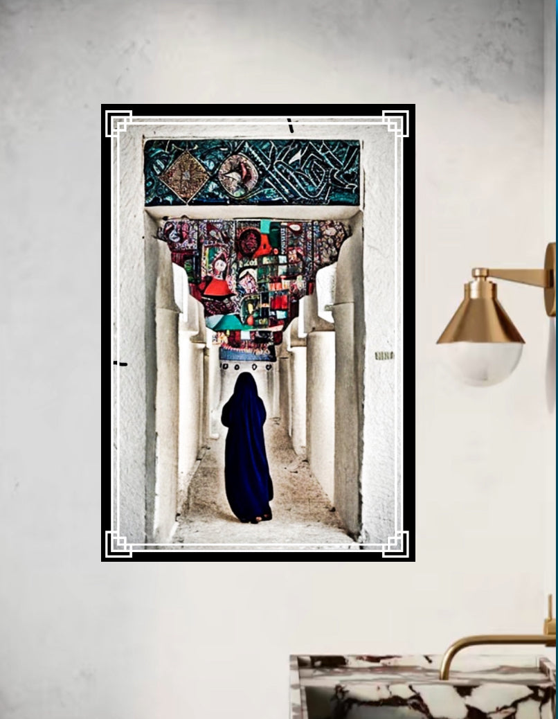 Limited edition ethnic(Palestinian)canvas print wall hanging comes ready to display Size 50x80 cm : by Remi Okuleye