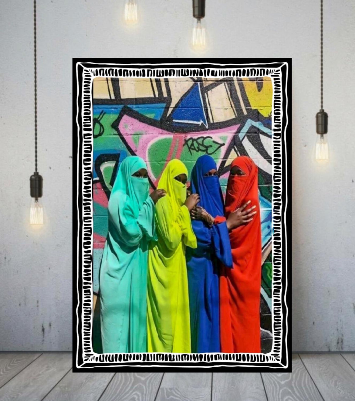 Ethnic women canvas print wall hanging (new) Designed and produced by ~Remi Okuleye