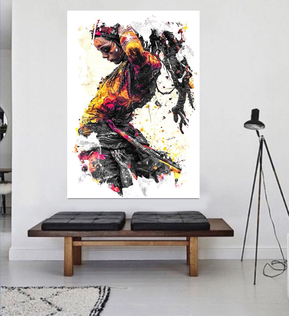 African Art Poster canvas print wall hanging ready to display: Size 50x70 cm ~Remi Okuleye limited Edition