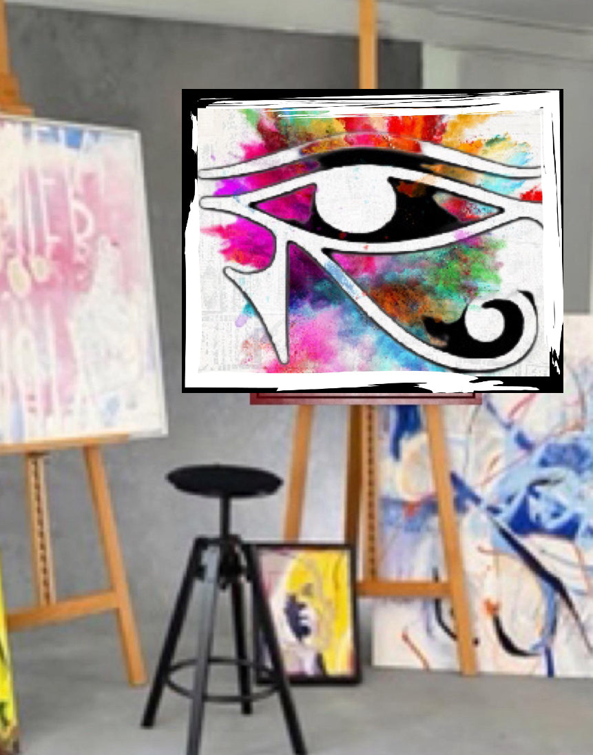 Eye of Horus canvas print wall hanging ready display size 70x50