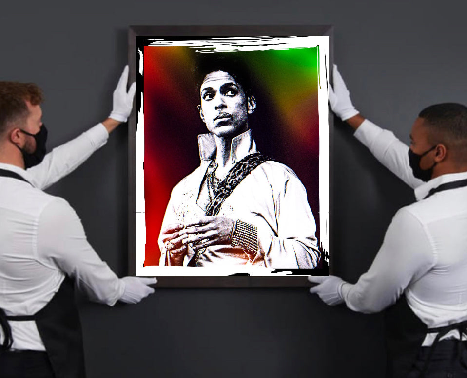 An amazing Prince Portrait Canvas Print 50x60 cm comes ready to display ~By Remi Okuleye