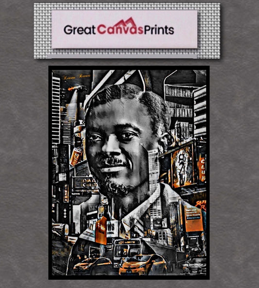 Patrice lumumba covers print wall hanging size 50x70 cm by Remi Okuleye