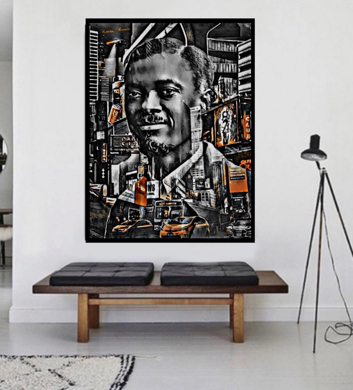 Patrice lumumba covers print wall hanging size 50x70 cm by Remi Okuleye