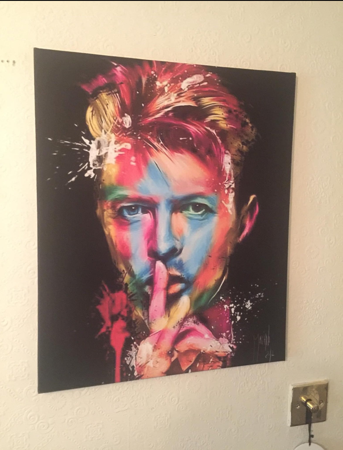 David Bowie canvas print wall hanging ready to display : Size 50x70cm ~Remi Okuleye