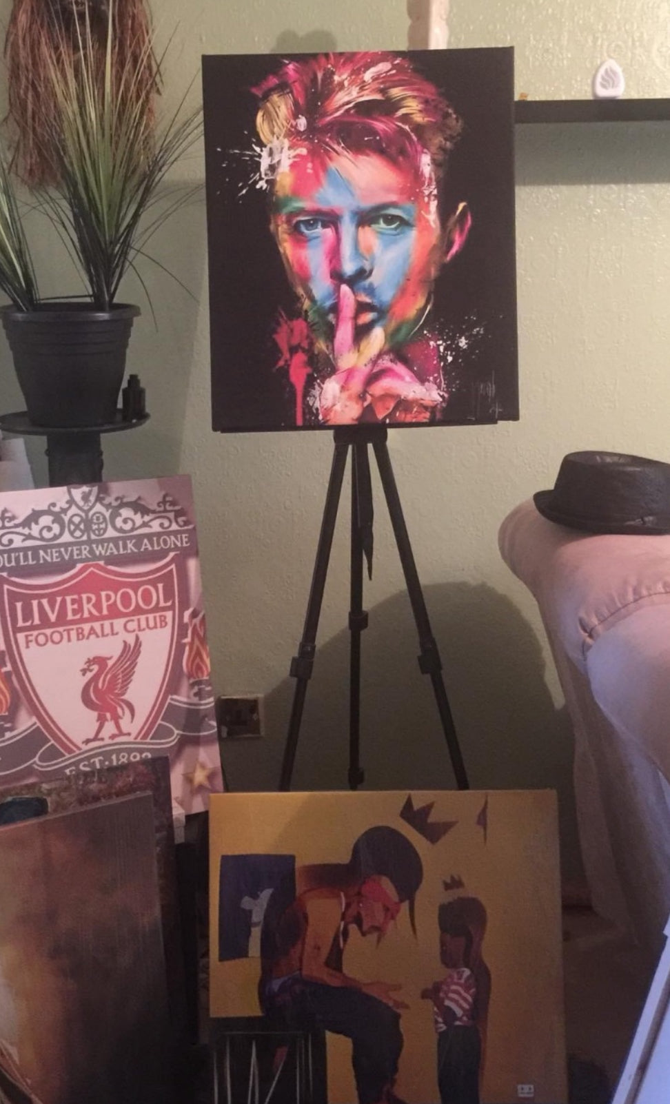 David Bowie canvas print wall hanging ready to display : Size 50x70cm ~Remi Okuleye