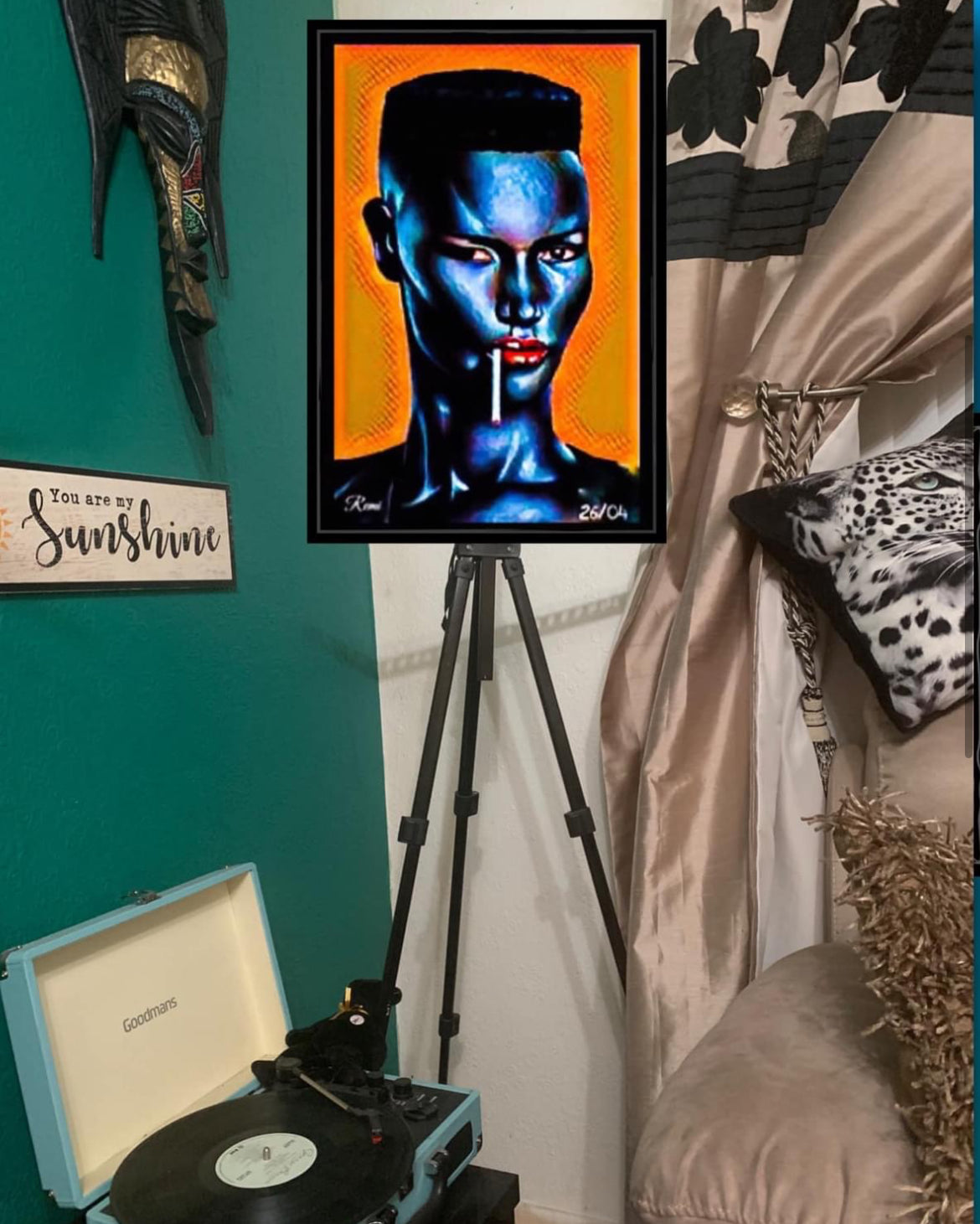 Grace Jones Canvas Print Wall Hanging ready to display limited edition Size 50x70 cm design by Remi Okuleye